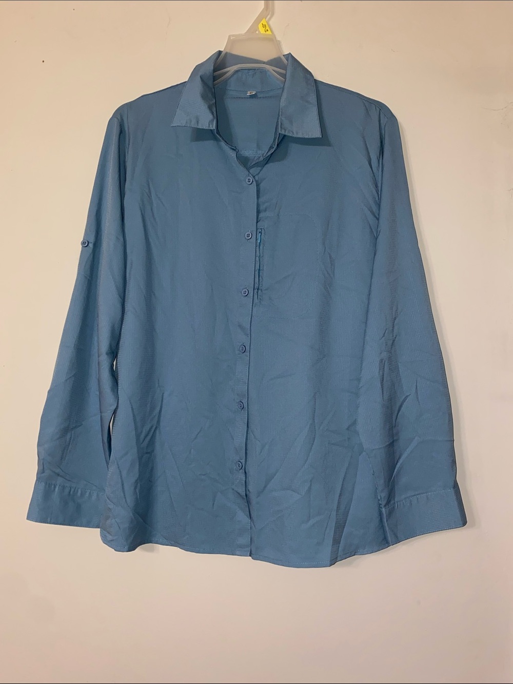 Men's Casual Button-Down Shirt - Light Blue